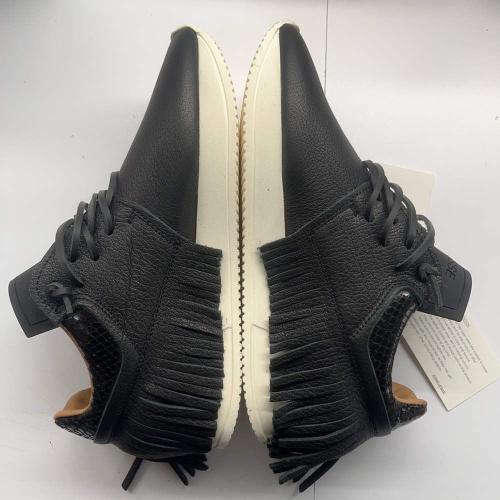 NWT EsseUTesse Black Fringe Sneakers size 37